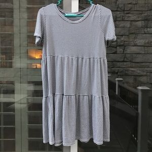 Green + White Striped BabyDoll Dress!
